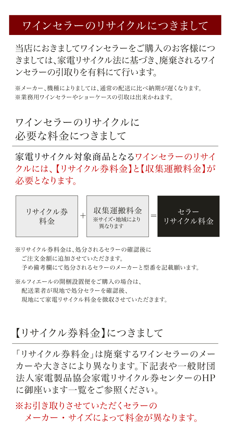 ワインセラーリサイクル